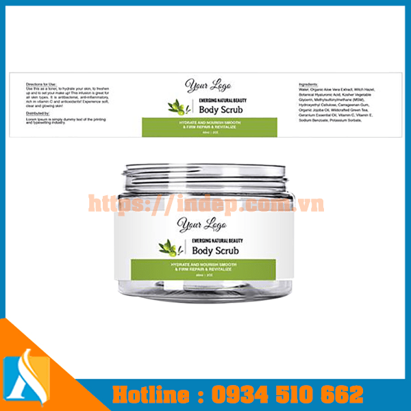mẫu tem dán lọ mỹ phẩm