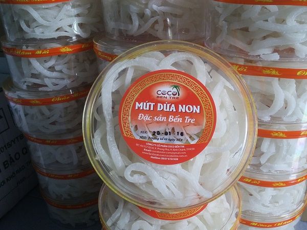 Mẫu tem decal dán hộp mứt dừa non