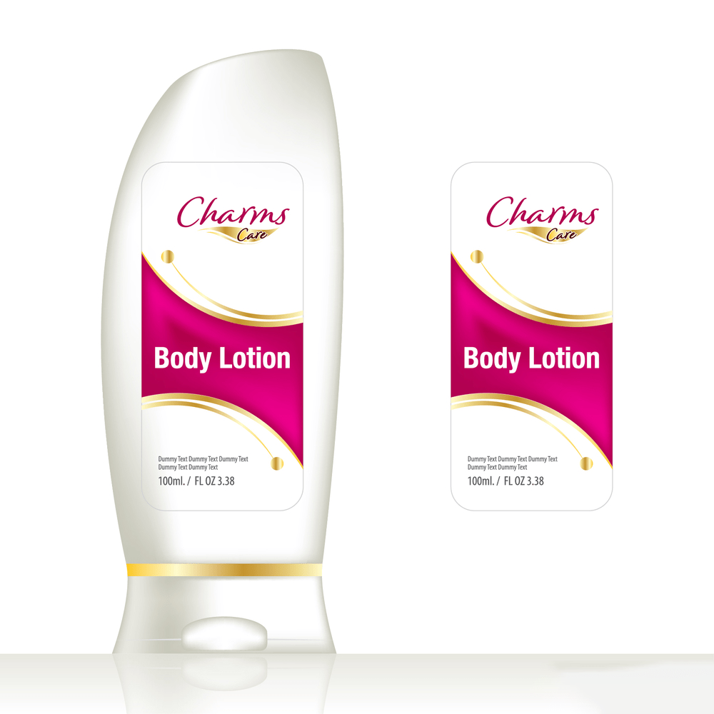 Mẫu tem nhãn dán lọ đựng sữa tắm bắt mắt