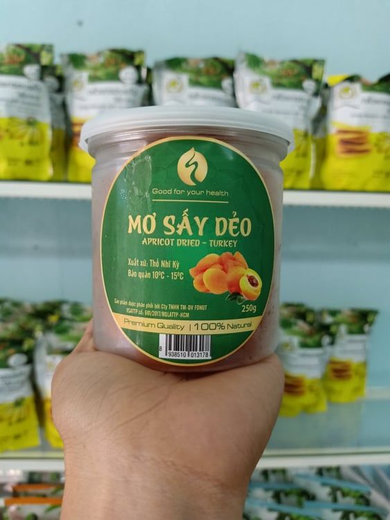 Mẫu tem nhãn dán lọ mơ sấy độc đáo