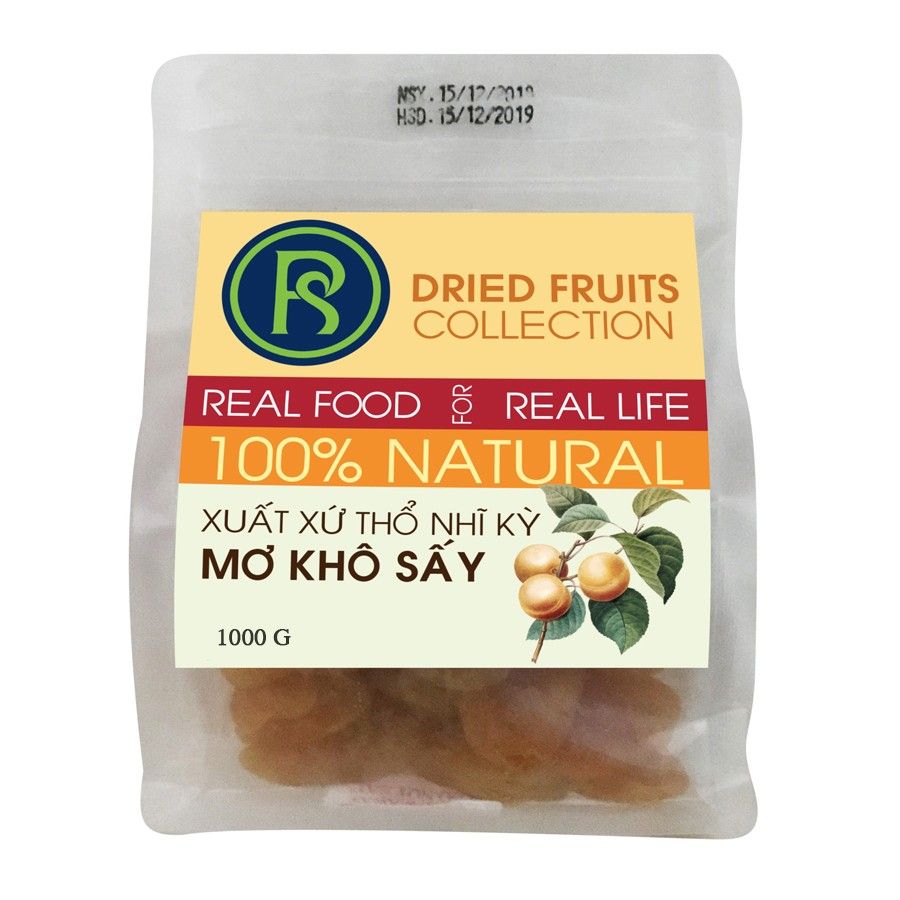 Mẫu tem nhãn mơ khô sấy thổ nhĩ kì