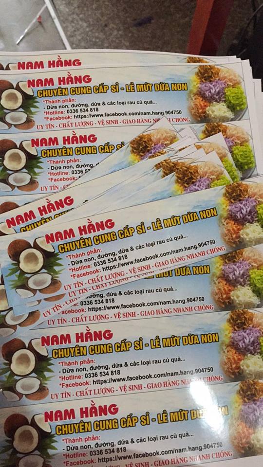 Mẫu tem nhãn mứt dừa bắt mắt