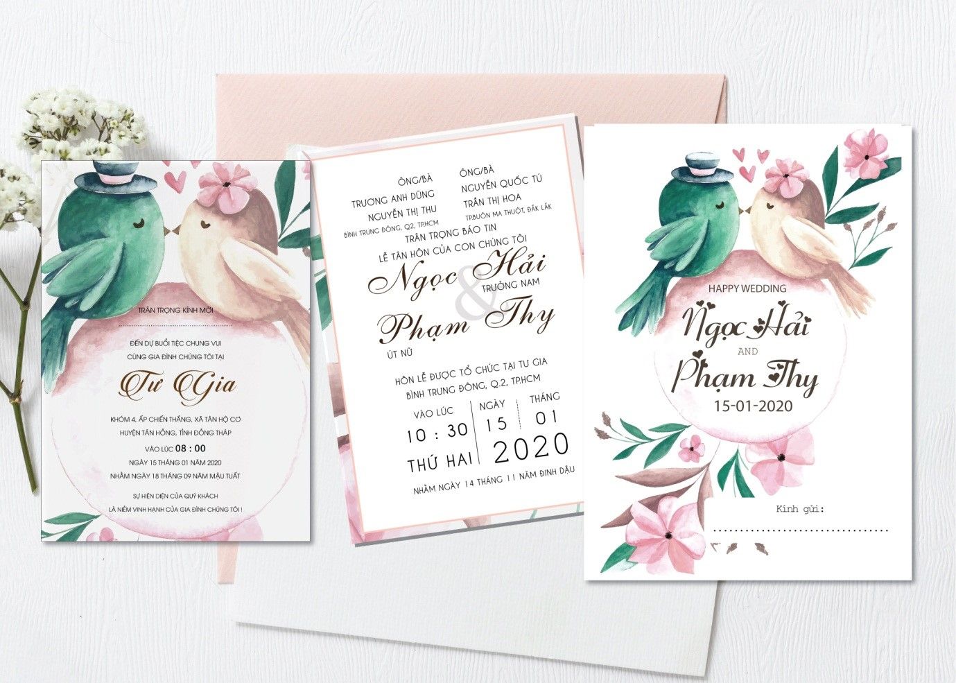 Top màu sắc in thiệp cưới hiện đại hottrend năm 2020 – 2021