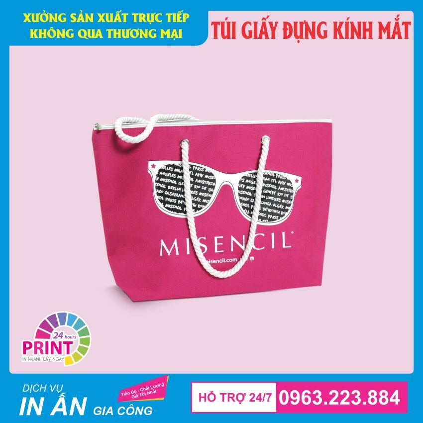 mẫu túi giấy đựng mắt kính