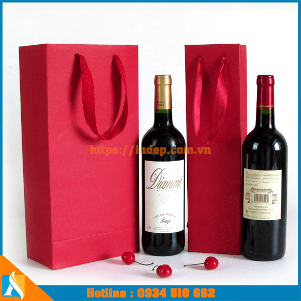 mẫu túi giấy đựng chai rượu cao cấp