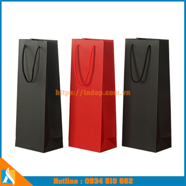 mẫu túi giấy đựng chai rượu có sẵn