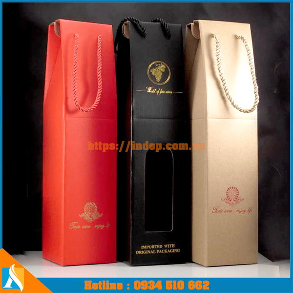 mẫu túi giấy đựng chai rượu