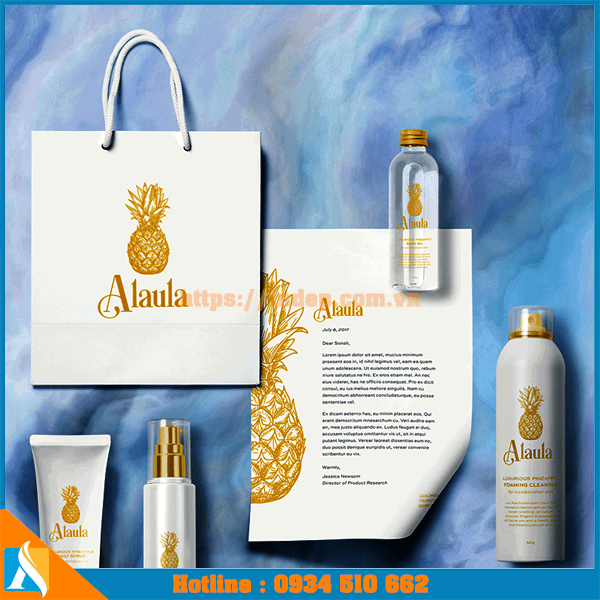 mẫu túi giấy đựng mỹ phẩm sành điệu