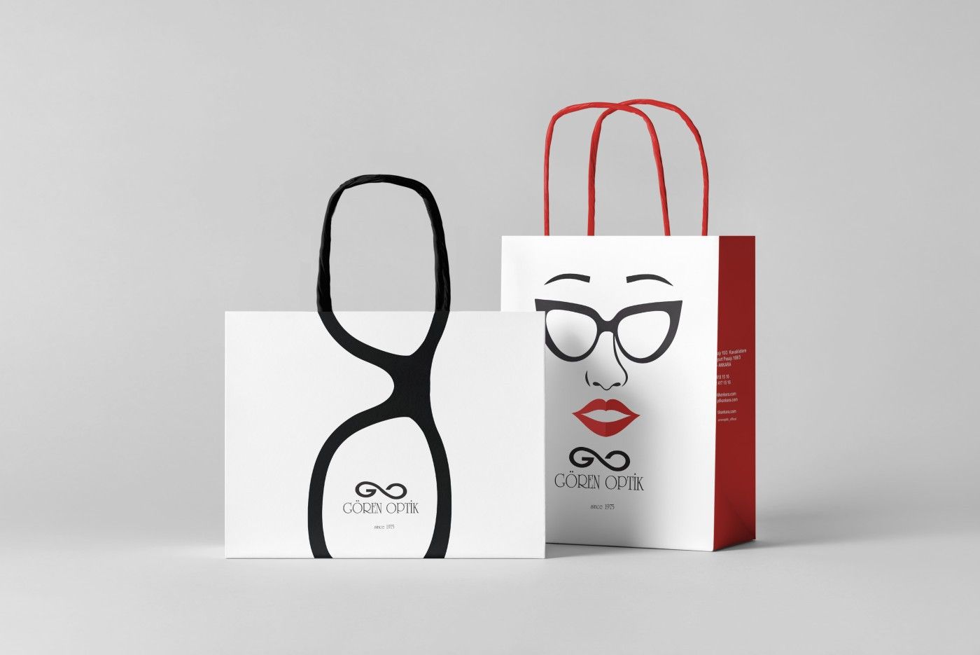 túi giấy dành cho cửa hàng bán kính mắt