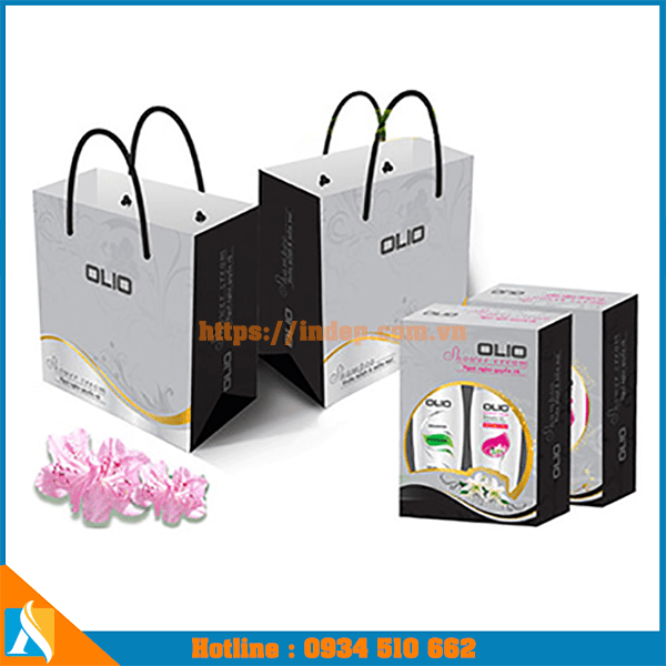 mẫu túi xách giấy đựng mỹ phẩm cao cấp