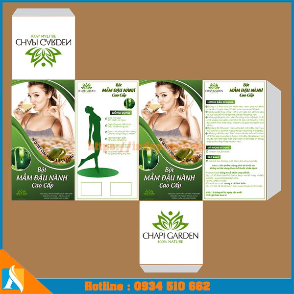 mẫu vỏ hộp đựng mầm đậu nành