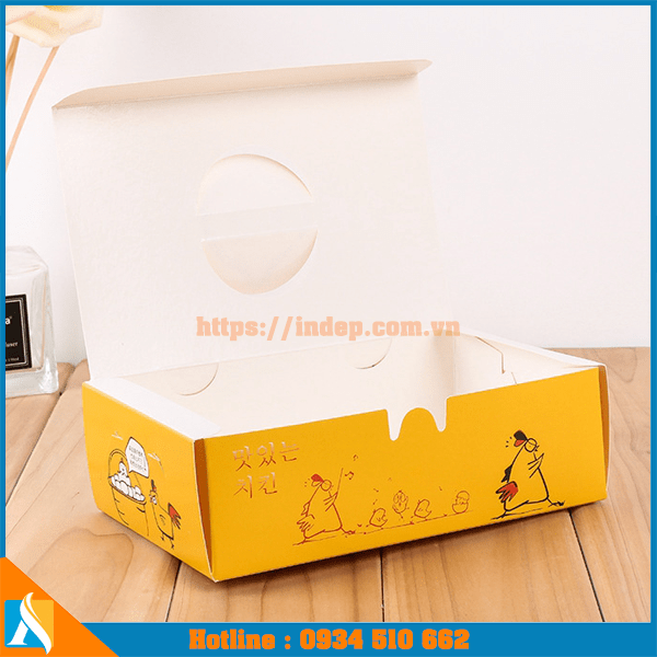 nhận in hộp đựng gà rán