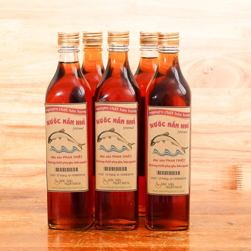 nhãn mác dán chai nước mắm Nhĩ Nghệ An