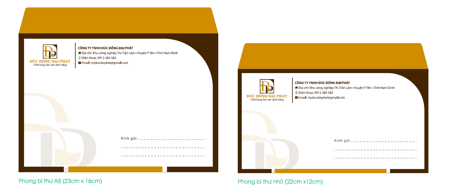 Mẫu phong bì thư chuyên nghiệp giúp nâng cao giá trị thương hiệu công ty