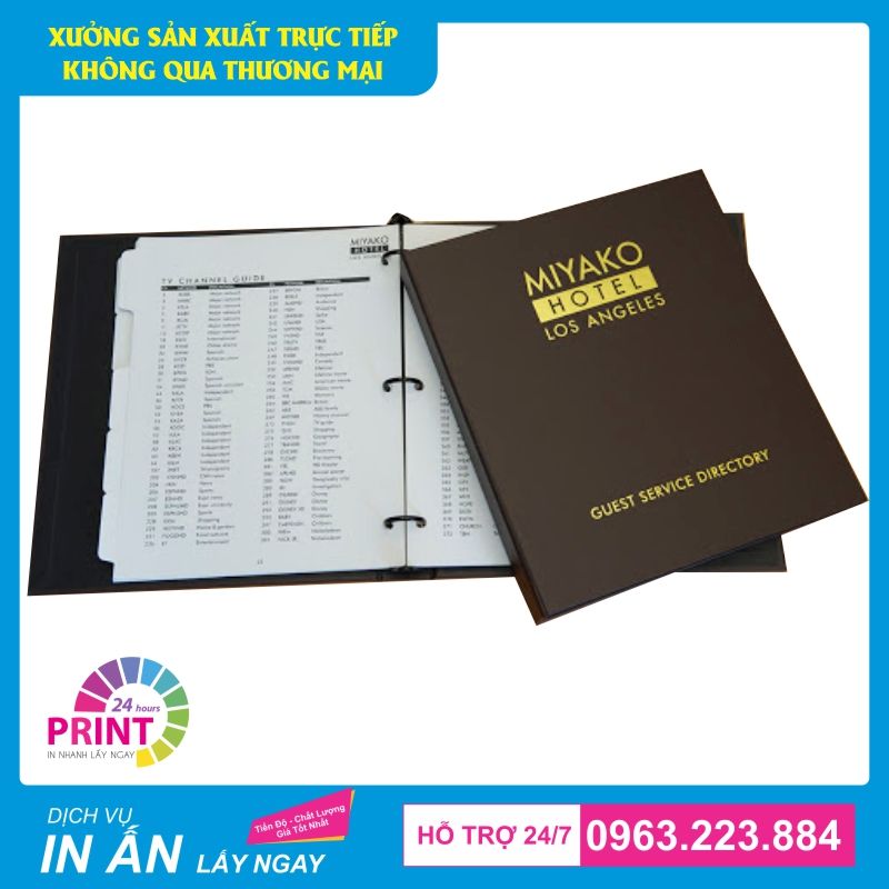 sổ bìa cứng gáy còng innox