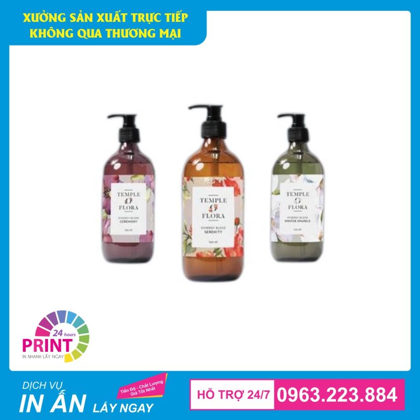 tem mác dán chai mỹ phẩm