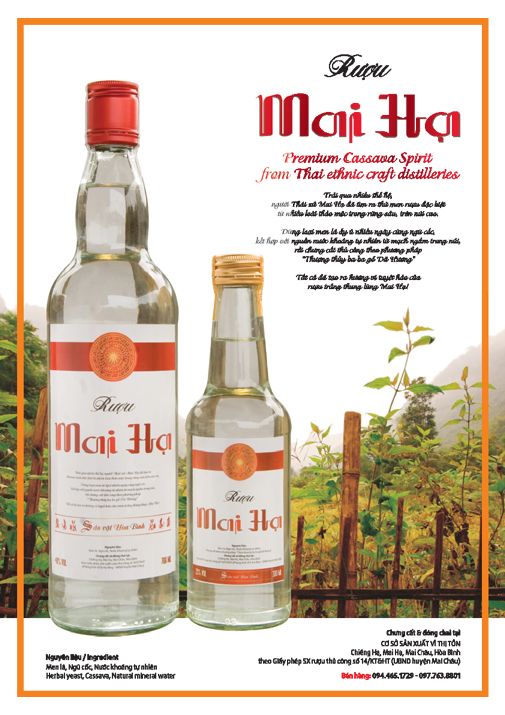 tem nhãn dán chai rượu Mai Hạ Hòa Bình