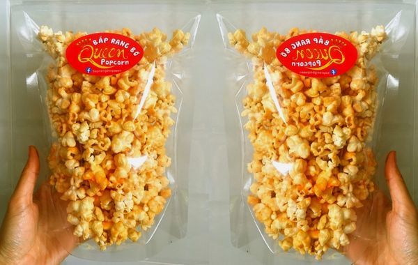 Tem nhãn dán túi bỏng ngô hình elip