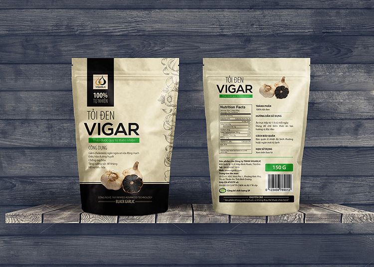 thiết kế tem nhãn mác cho sản phẩm tỏi đen