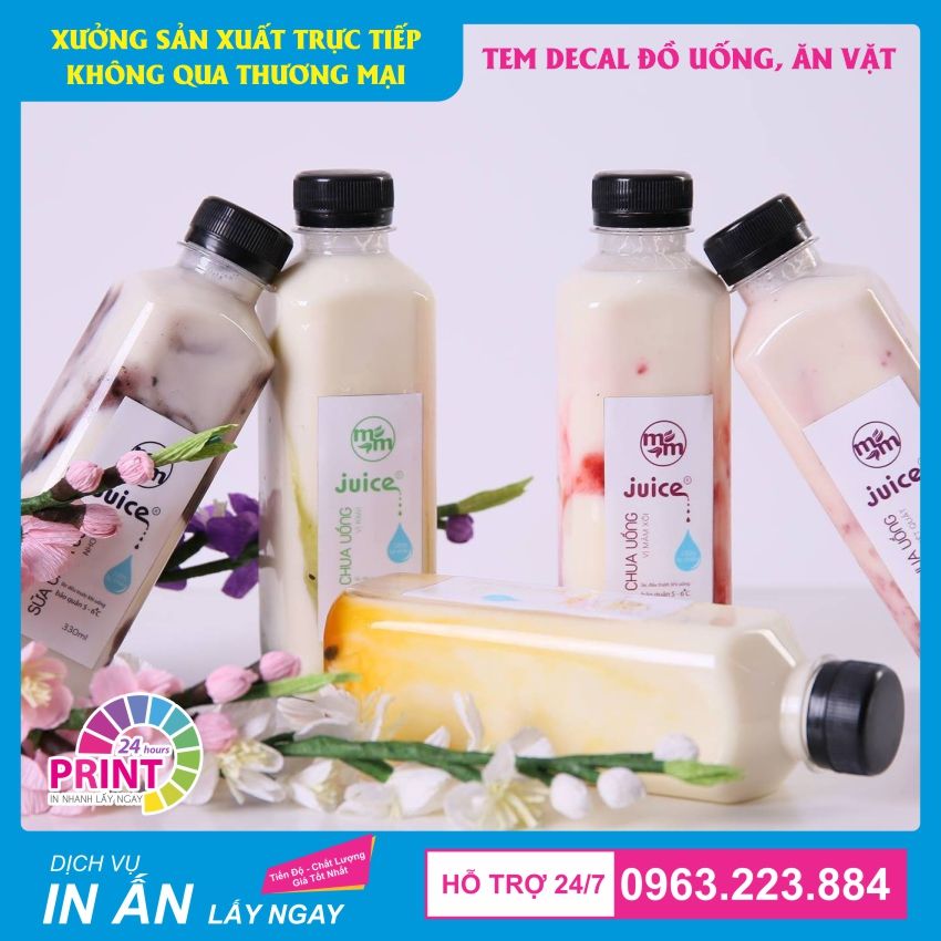 mẫu tem dán chai trà sữa