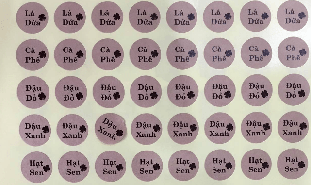 Tem nhãn nhân bánh trung thu thường có dạng hình tròn