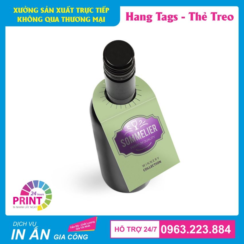 thẻ tags treo cổ chai rượu