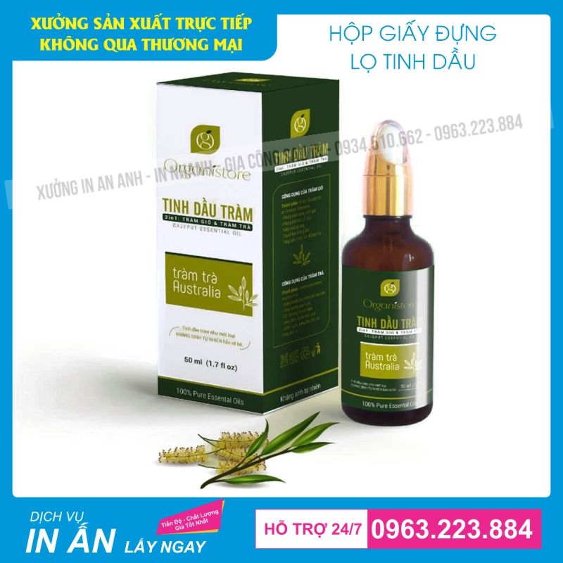 thiết kế hộp giấy đựng tinh dầu