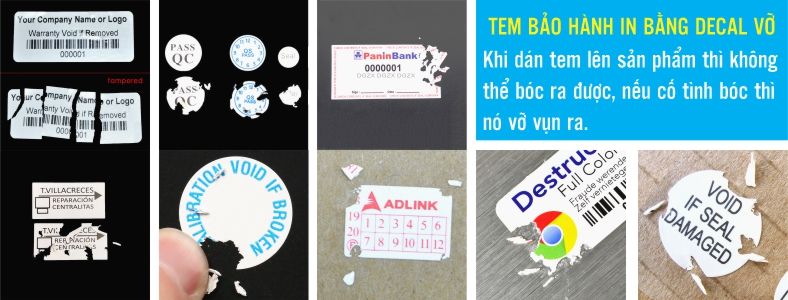tìm hiểu chất liệu in tem bảo hành