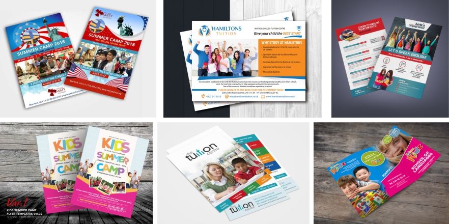 mẫu tở rơi quảng cáo trung tâm tiếng anh