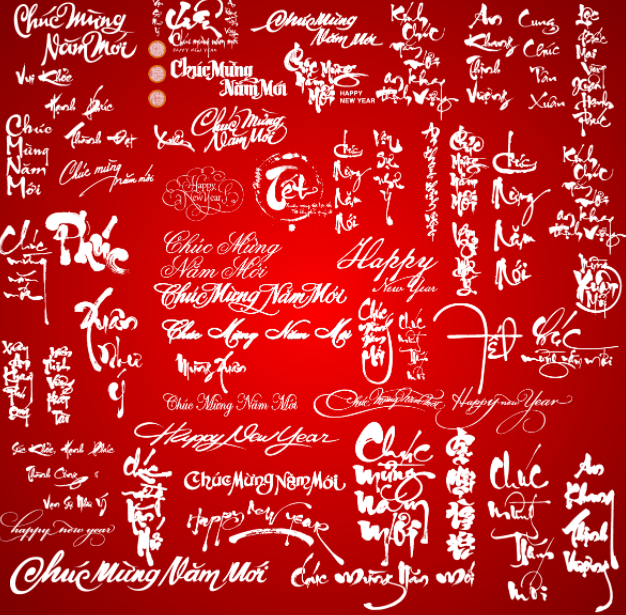 tổng hợp font chữ chúc mùng năm mới - In Nhãn Mác