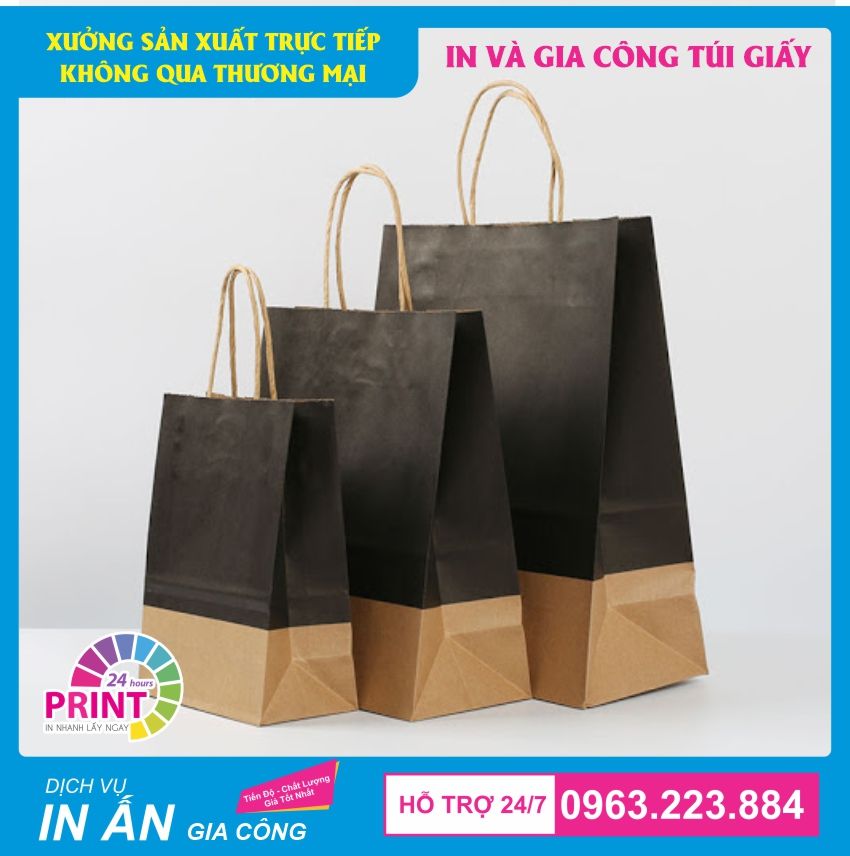 túi giấy đựng quần áo được in ấn bằng giấy kraft