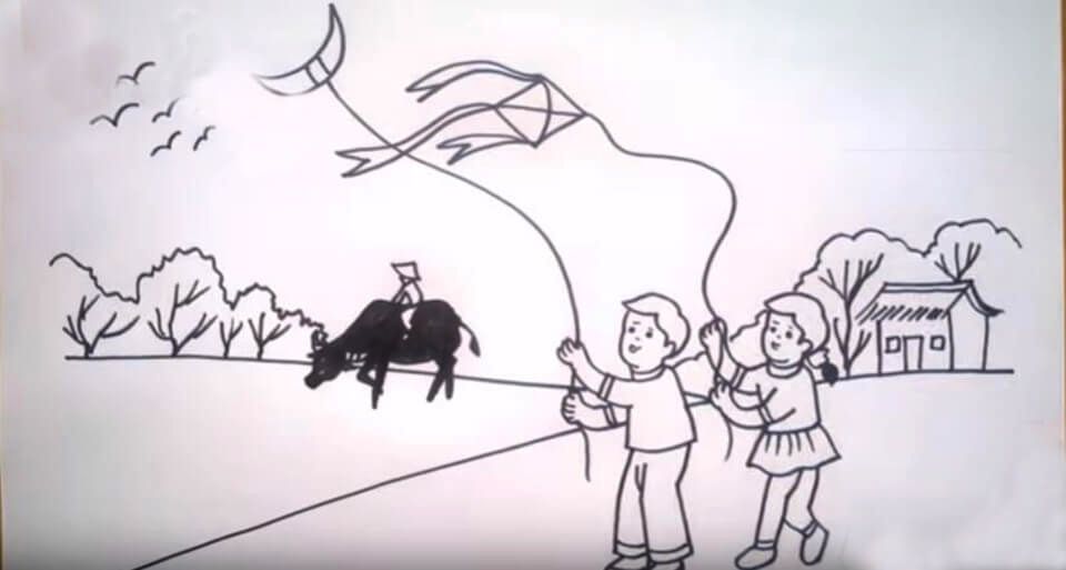 tranh phong cảnh quê hương