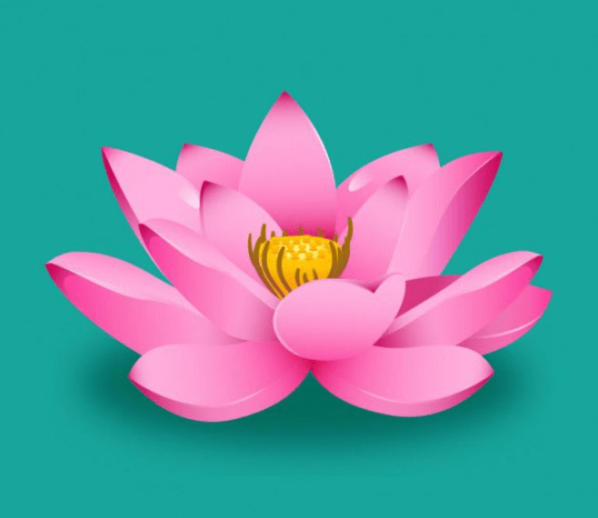 Vector hoa sen - In Nhãn Mác