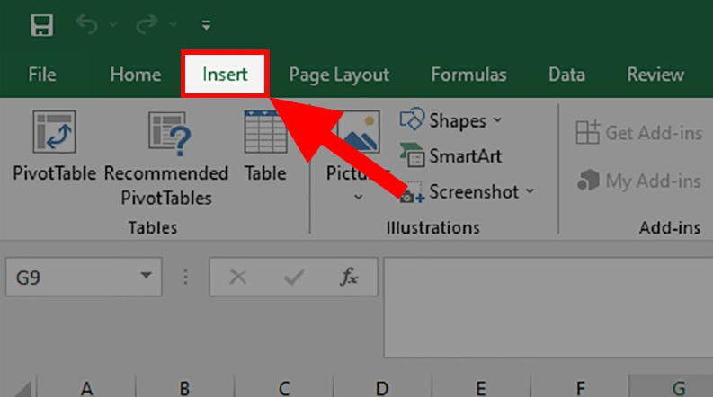 chọn Insert - Innhanmac