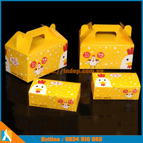 vỏ hộp giấy đựng gà rán