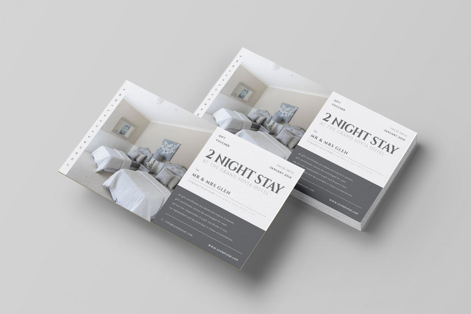 Các mẫu thiết kế voucher dành cho nhà nghỉ, homestay hay khách sạn