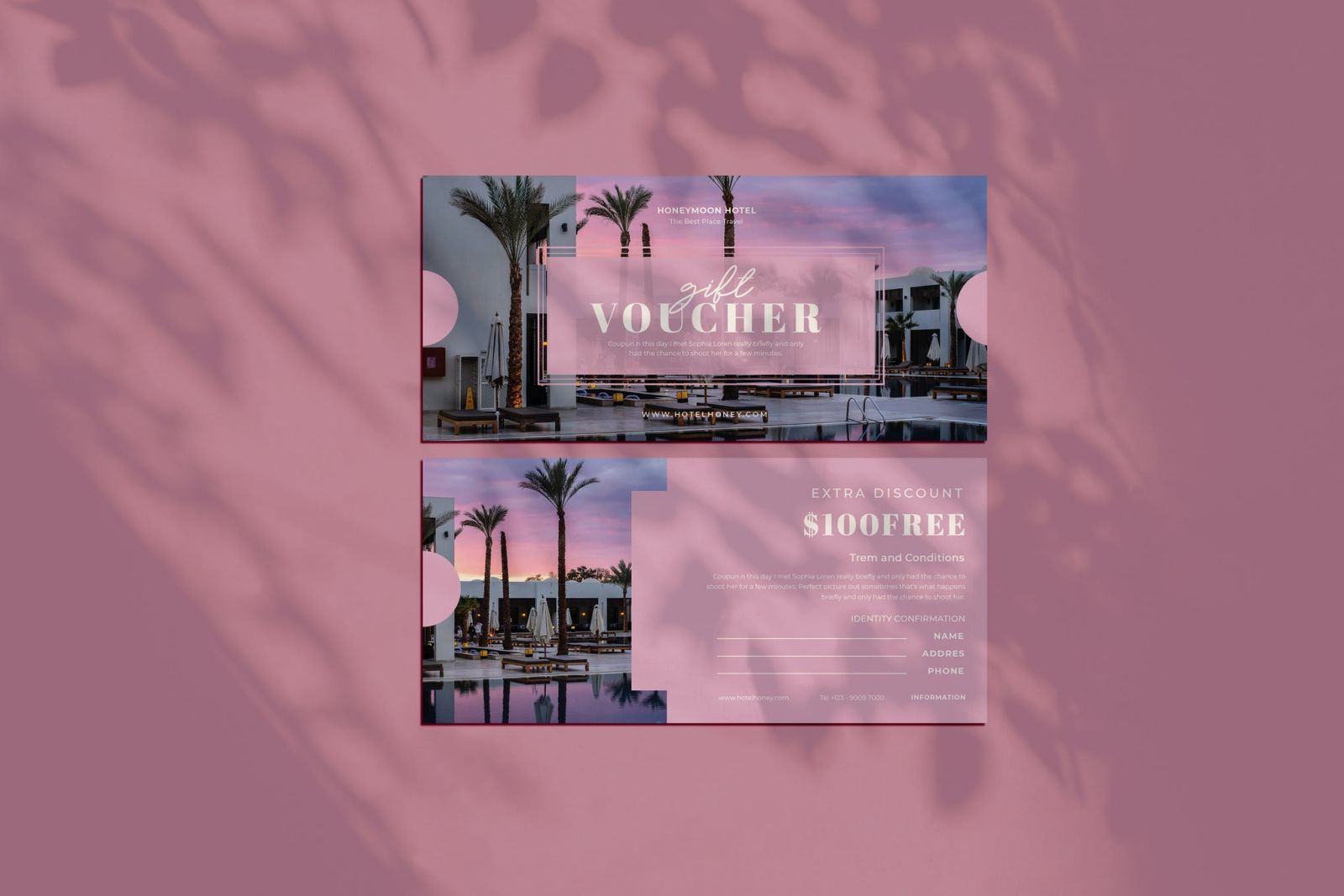 Các mẫu thiết kế voucher dành cho nhà nghỉ, homestay hay khách sạn