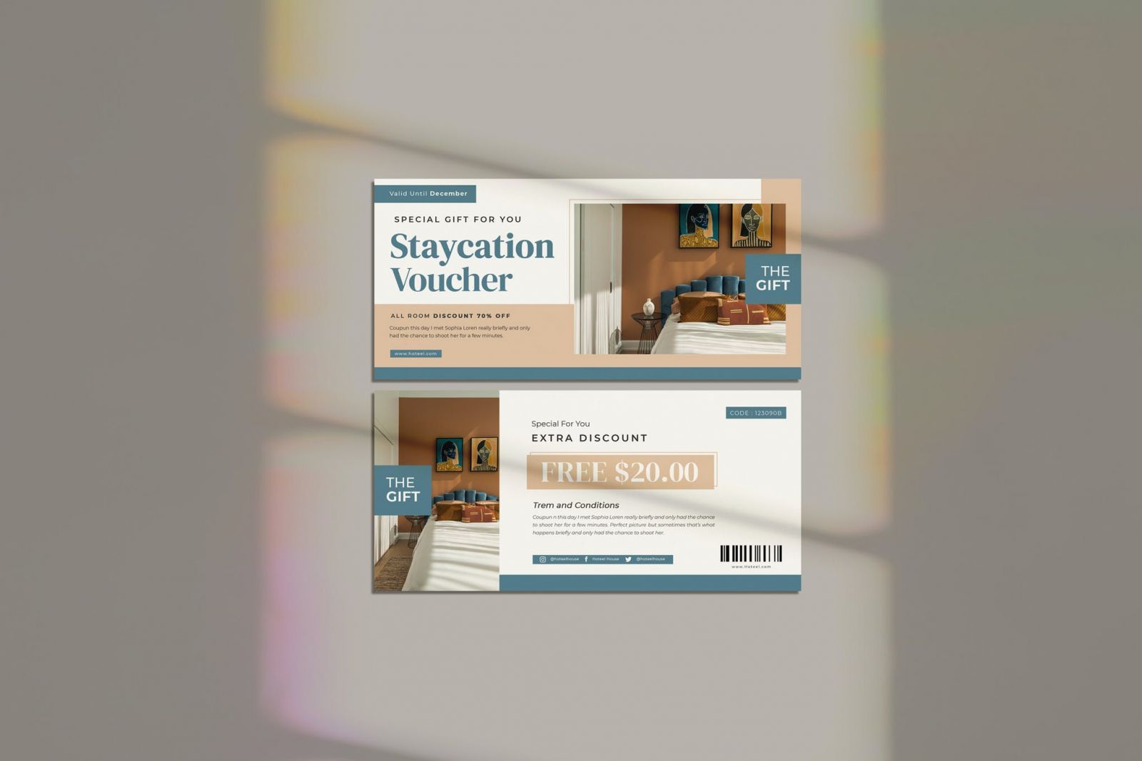 Các mẫu thiết kế voucher dành cho nhà nghỉ, homestay hay khách sạn