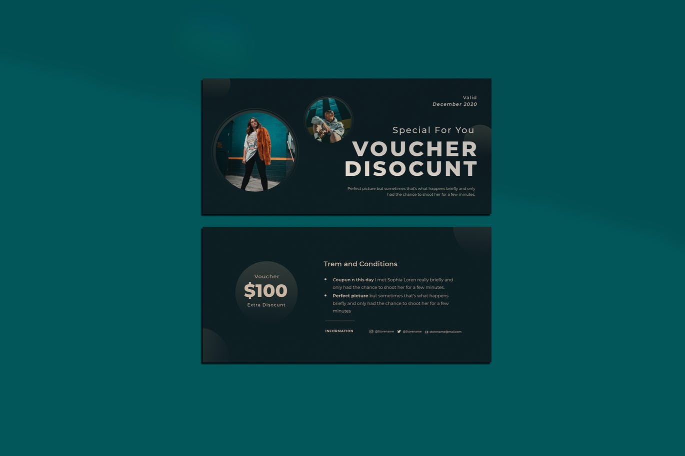 ​Mẫu voucher thời trang hiện đại