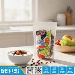 In Tem Dán Túi Đựng Nho Khô