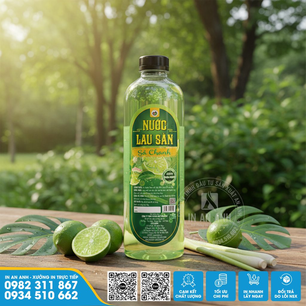 In Tem Decal Dán Chai Nước Lau Sàn