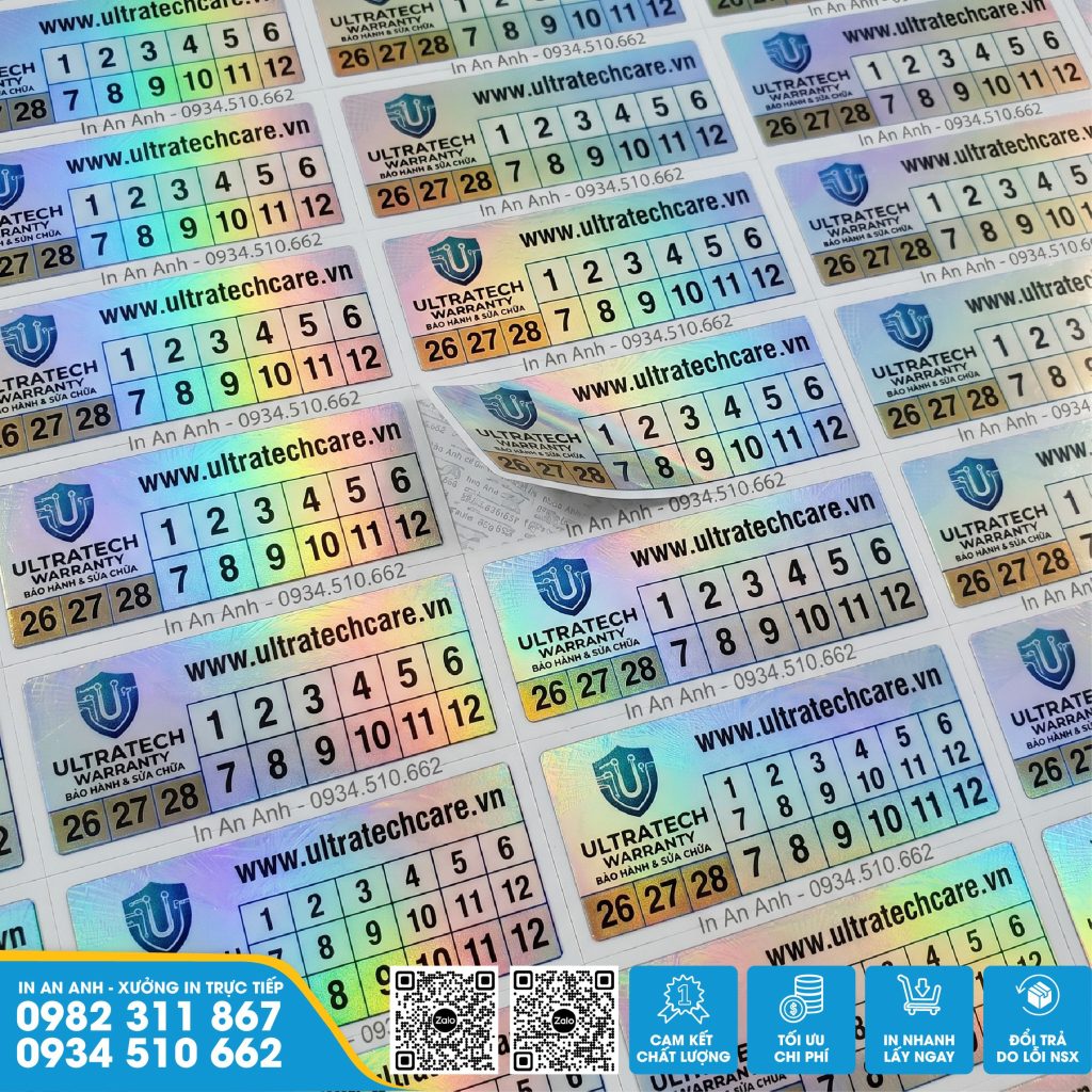 In tem 7 màu giá rẻ