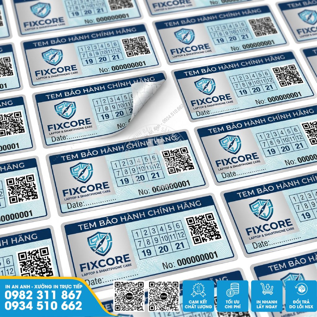 in tem bảo hành chính hãng