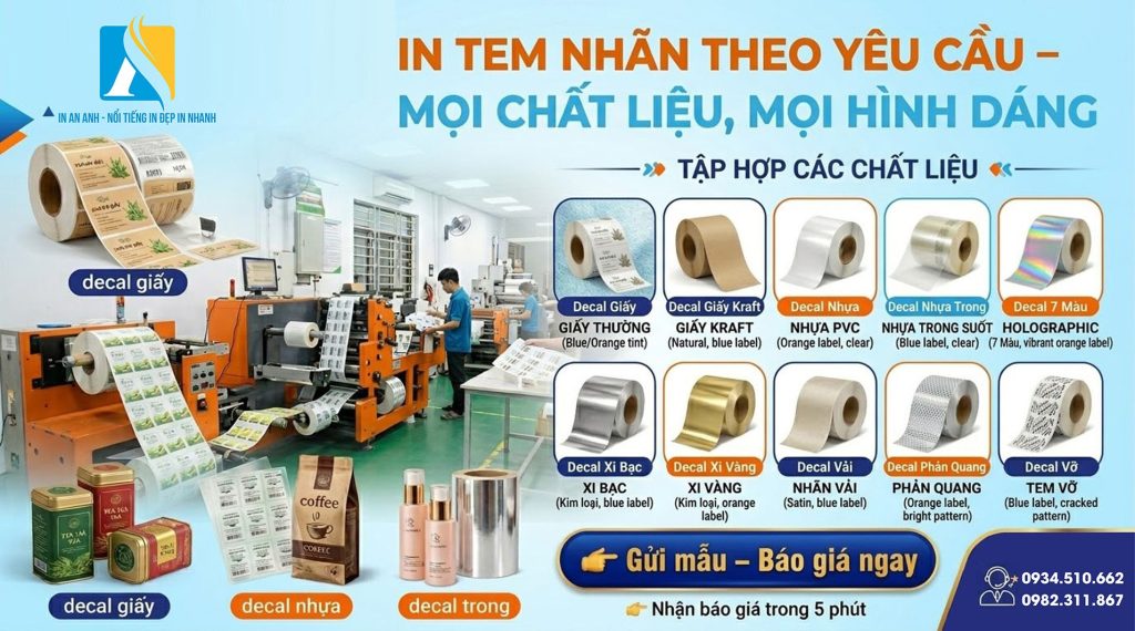 Dịch vụ in tem nhãn theo yêu cầu